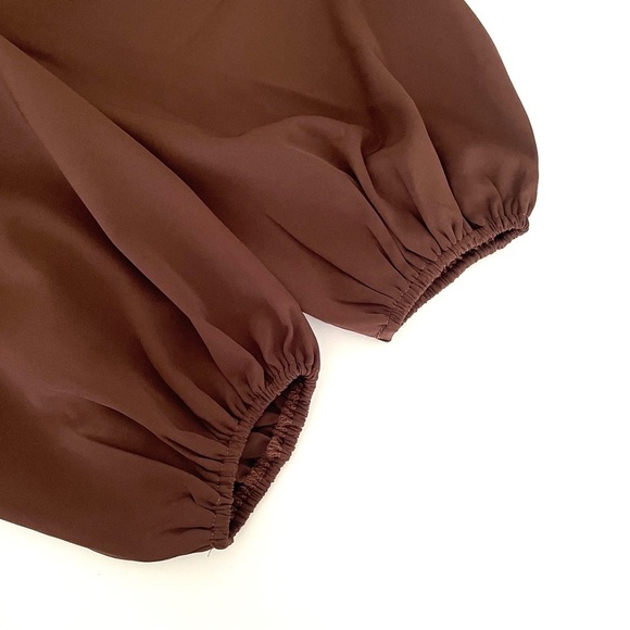 Princess Polly Lillie Long Sleeve Mini Dress Brown NWT - Picture 11 of 14